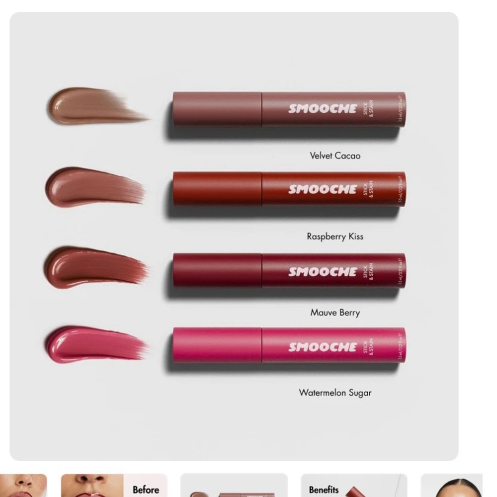 Smooche peel-off lip stain Raspberry Kiss